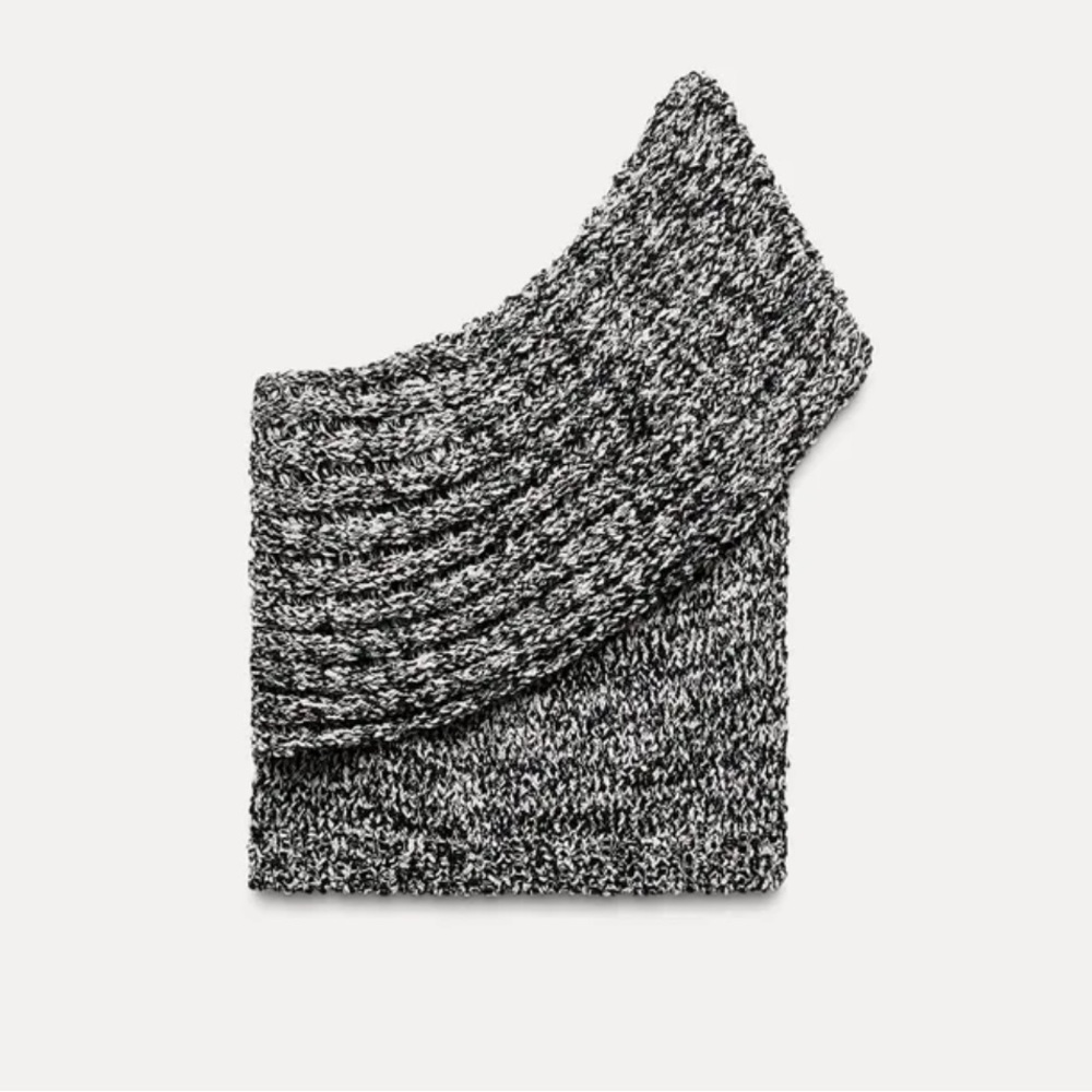 Zara ASYMMETRIC KNIT TOP Size Large NWT - Picture 3 of 7